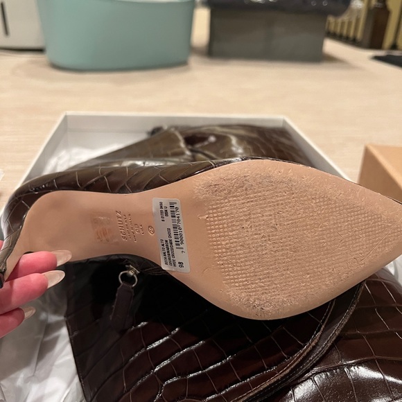 SCHUTZ Maryana Over the Knee Leather Boot Brown - Picture 5 of 6